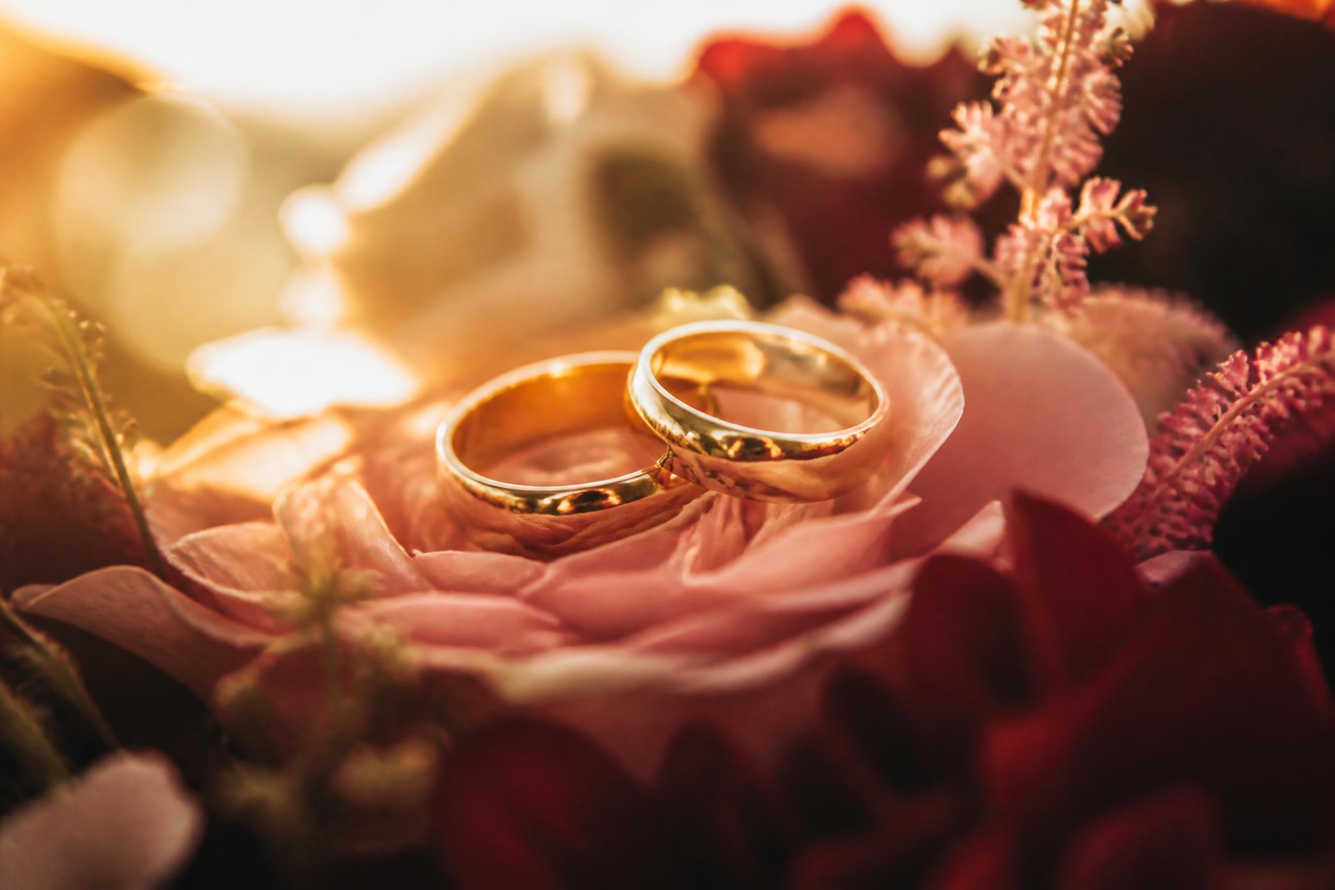 Altın nikah yüzükleri